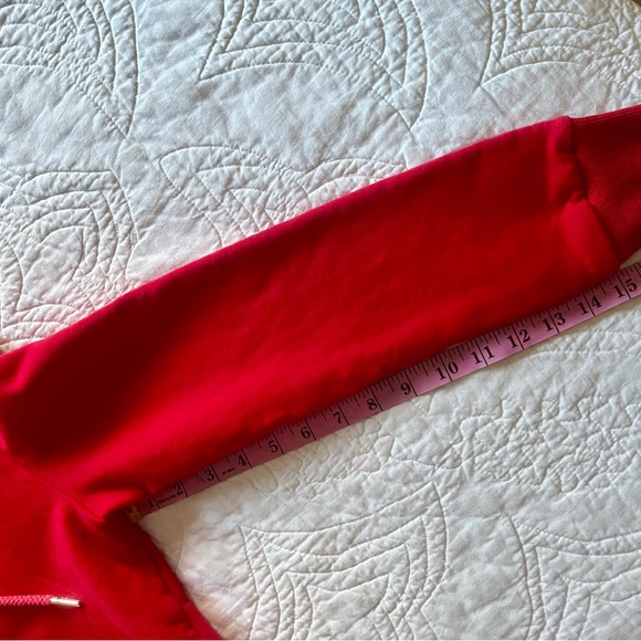 I.AM.GIA Cropped Hoodie. Red & White. Medium - Picture 8 of 10